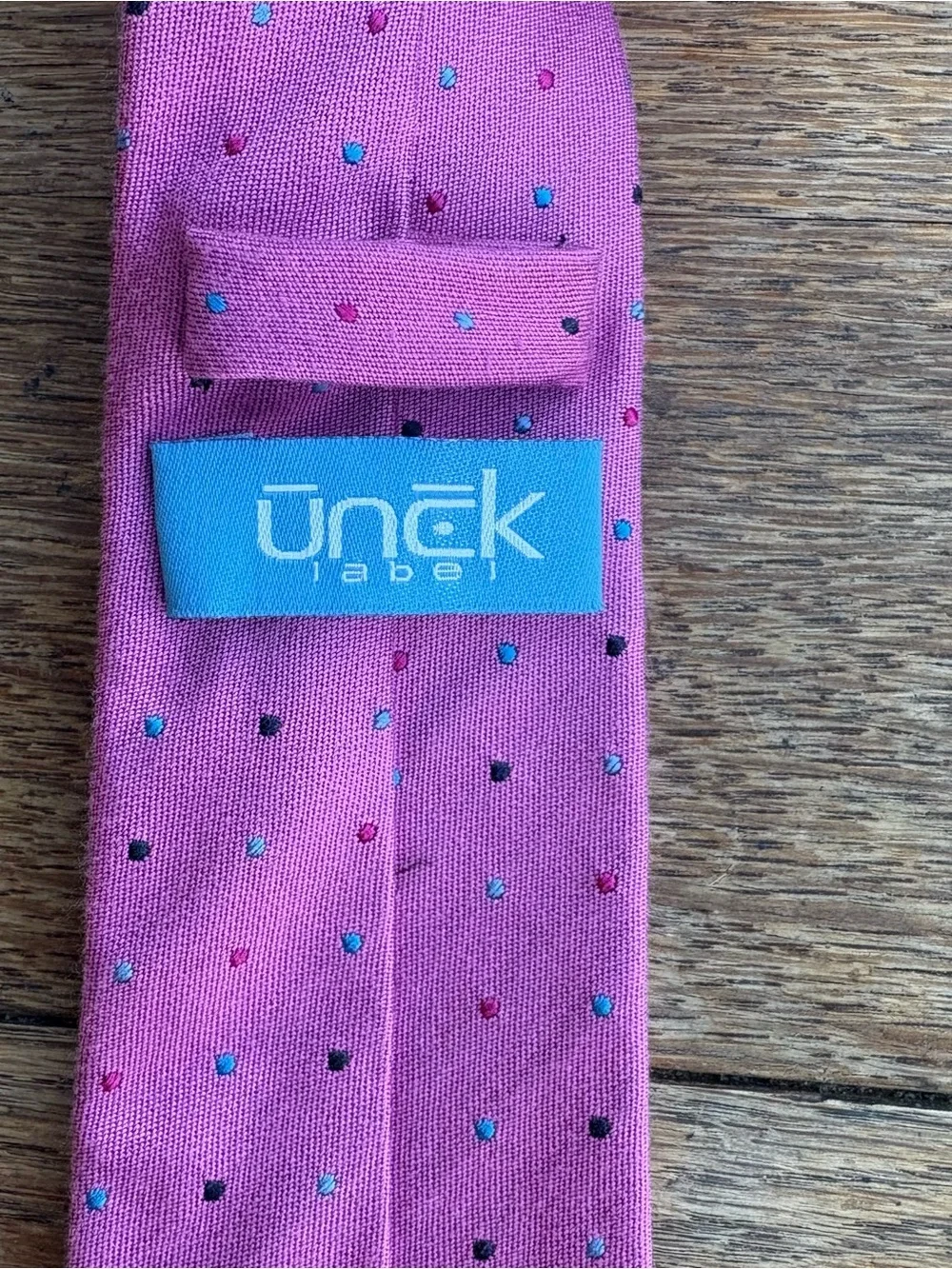 Unck Men's Pink Microdot Tie - Classic Formal Accessory